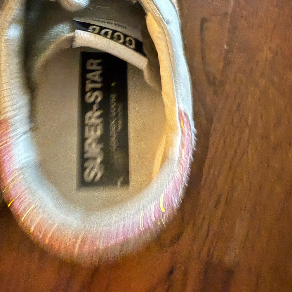Golden Goose Kids Superstar Sneakers - White and Pink Glitter
